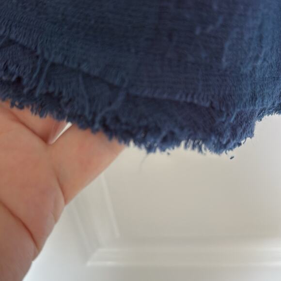 Free People Hey There Sunrise Button Up Shirt, Blue Checkered Dip Dye, Size S - Picture 8 of 8